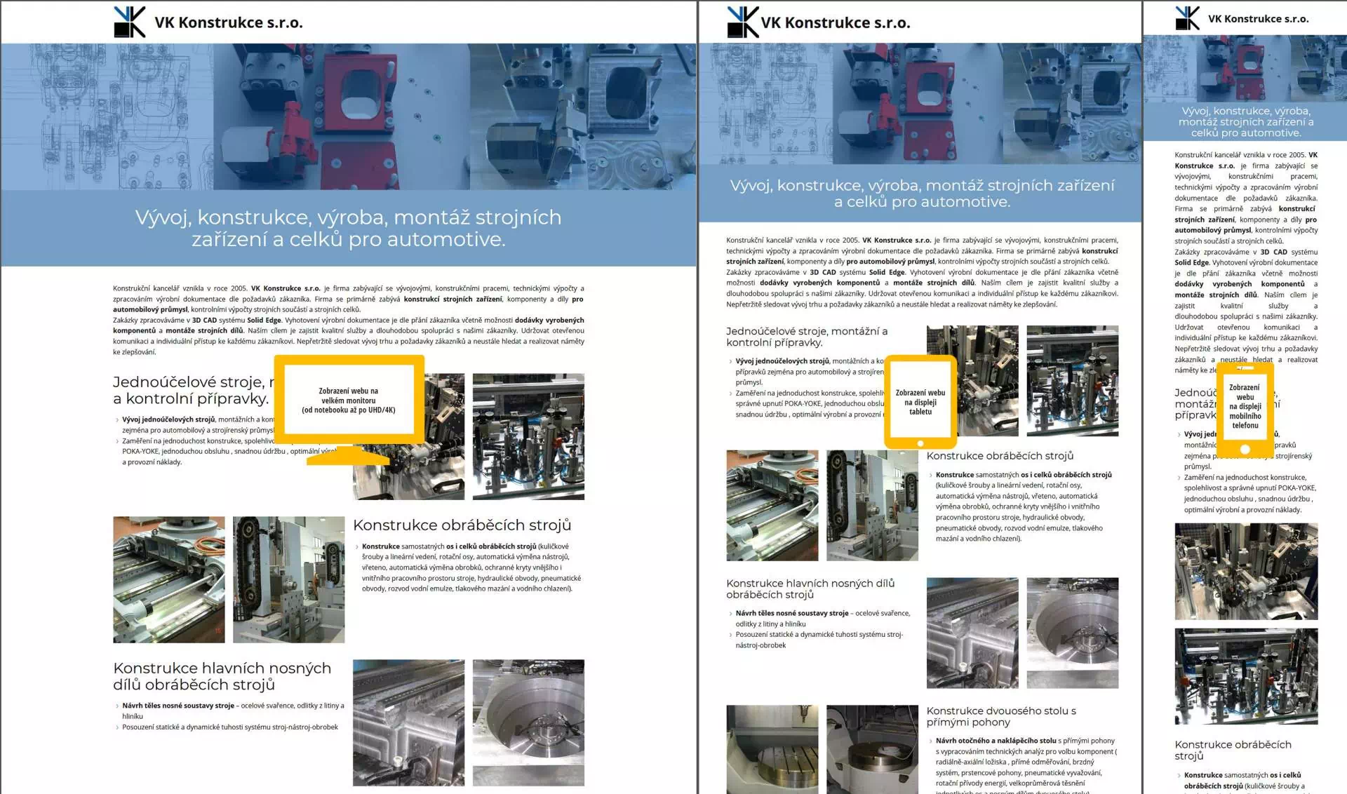 Reference Web - Konstrukční firma